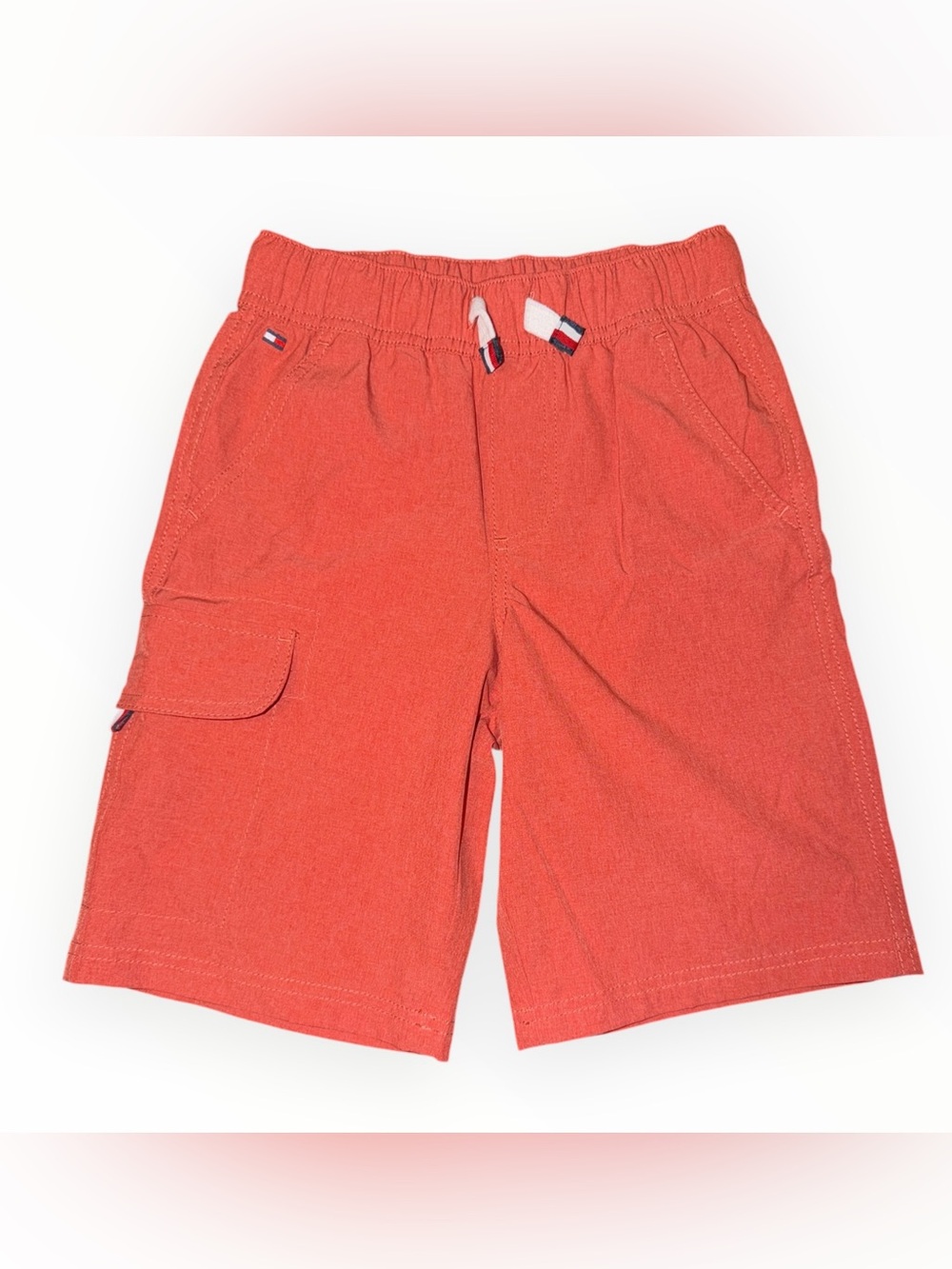 Tommy Hilfiger Coral Red Cargo Shorts for Kids